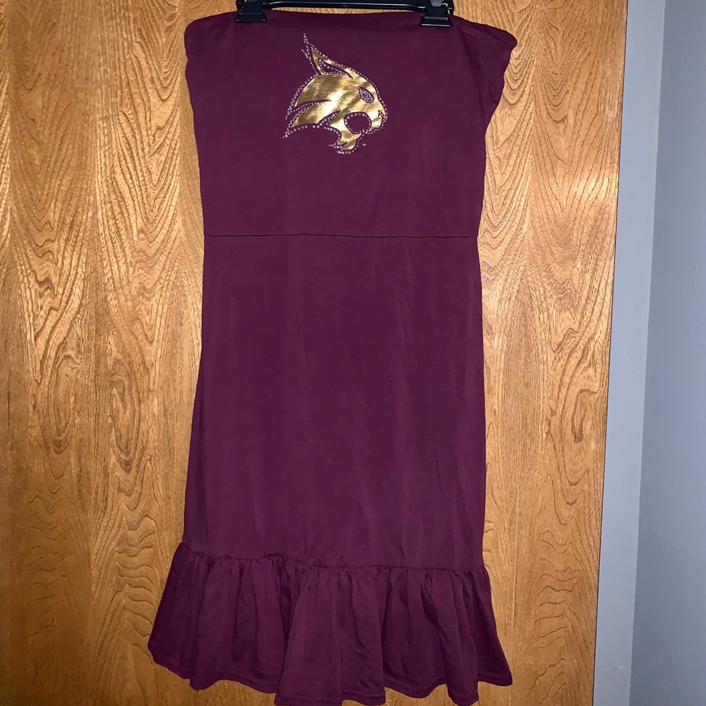 Texas State University Strapless Dress Size L